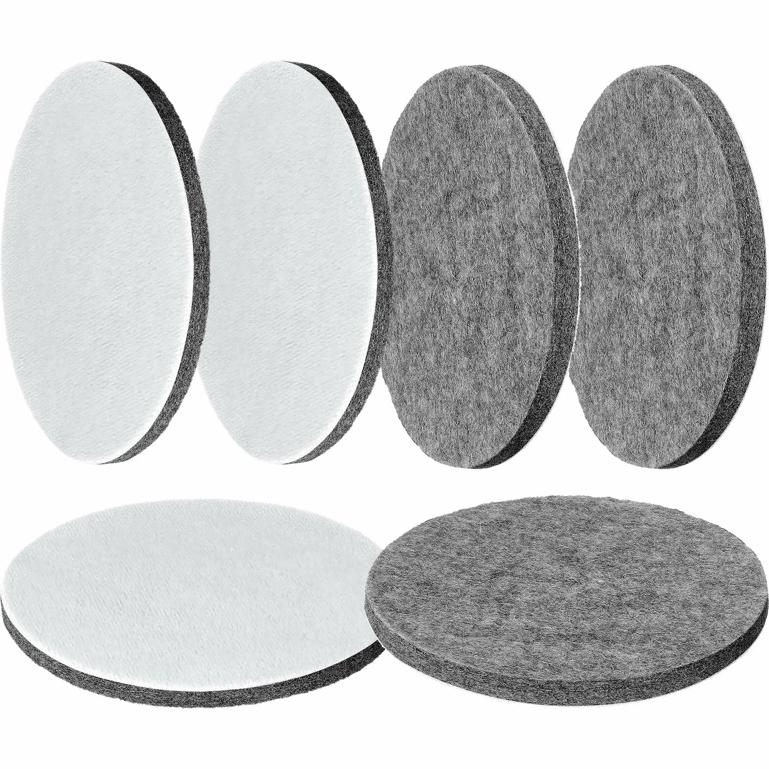 6 sztuk filcu polerskiego 125 mm, nakładka polerska, szlifierka mimośrodowa, 125 mm, na rzep, podkładki polerskie, filcowa tarcza polerska do Bosch GEX 12 V-125 12 V, polerka mimośrodowa,