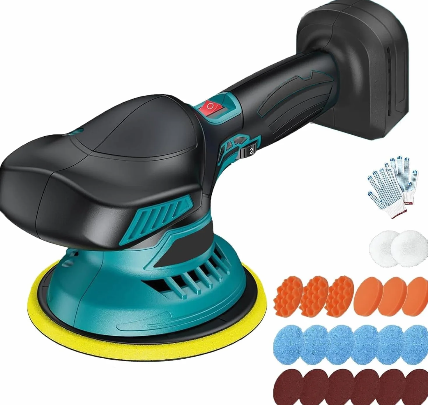 Polerka samochodowa do Bosch GBA, 18 V, mimośrodowa maszyna do polerowania orbitalnego, z 6 zmiennymi prędkościami, do detali samochodu, czyszczenia i polerowania samochodu (bez baterii)